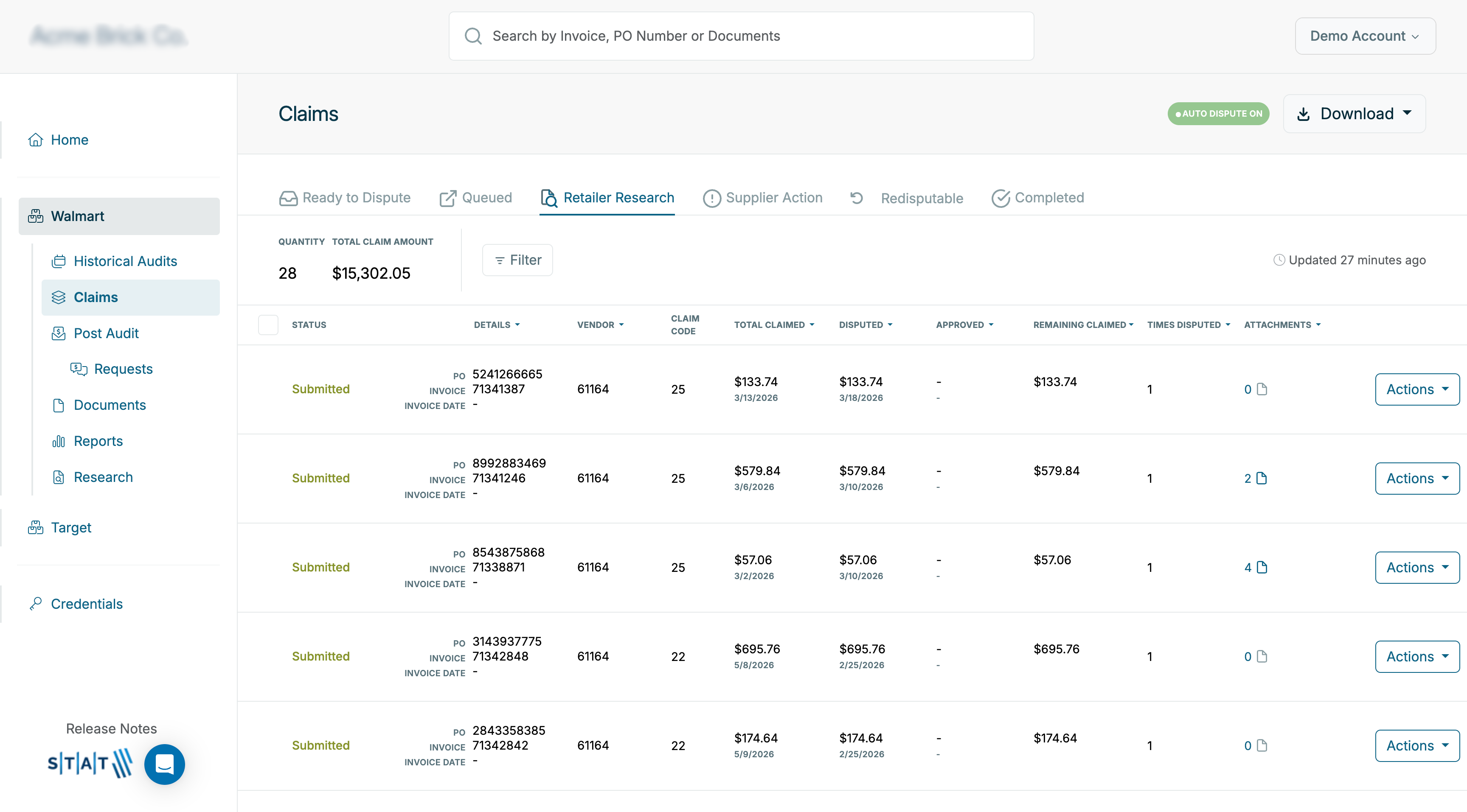 Deduction Management view 2